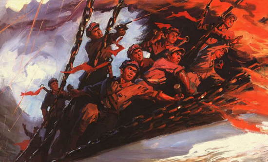 为纪念红军长征胜利80周年——学生处组织全体学生观看《红军抢渡大